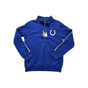 NFL Indianapolis Colts Football 1/4 Zip Men's  Pullover Sweater Medium